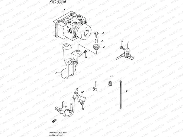 533A - HYDRAULIC UNIT (GSR750ZAL4 E21)