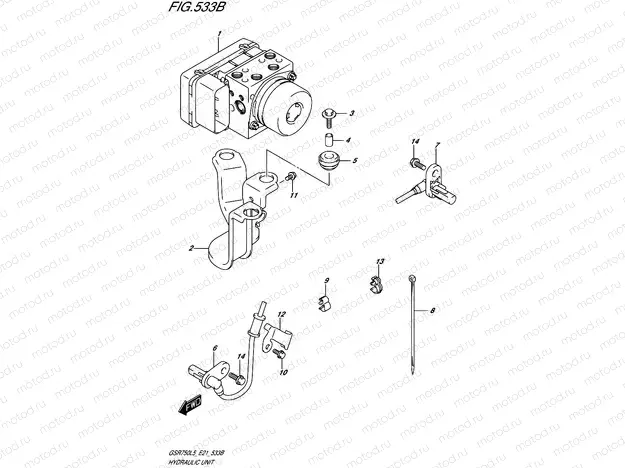 533B - HYDRAULIC UNIT (GSR750AUEL5 E21)