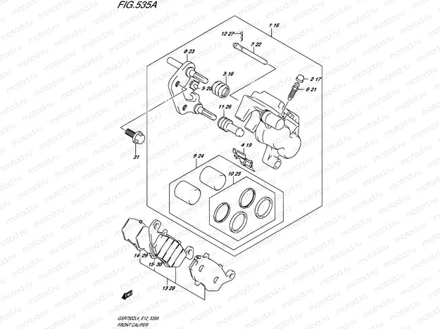 535A - FRONT CALIPER