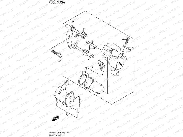 535A - FRONT CALIPER (DR-Z125LL5 E28)