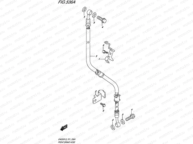 536A - FRONT BRAKE HOSE