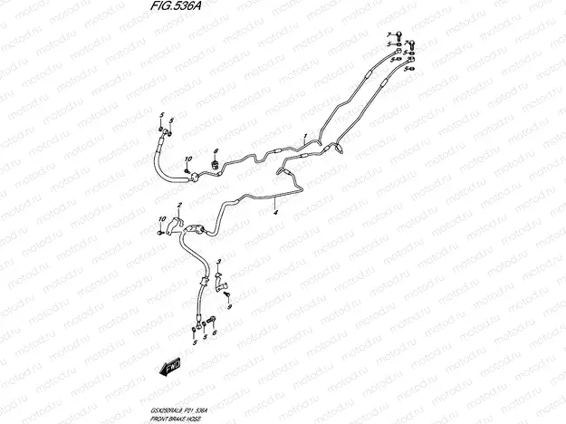 536A - FRONT BRAKE HOSE