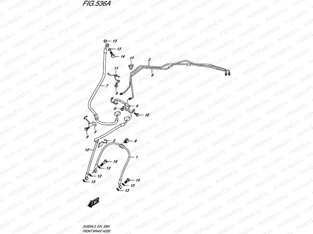 536A - FRONT BRAKE HOSE