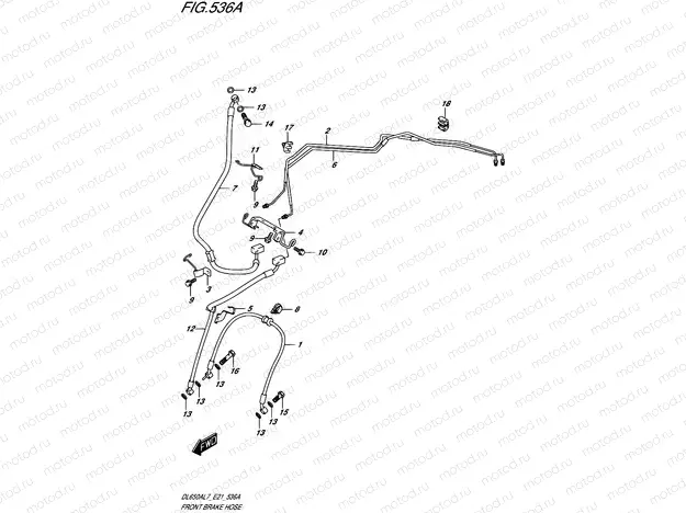 536A - FRONT BRAKE HOSE