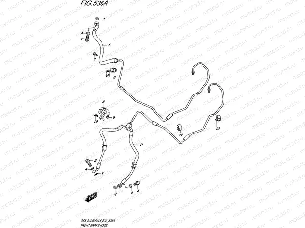 536A - FRONT BRAKE HOSE