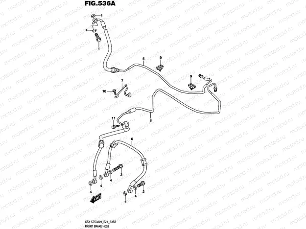 536A - FRONT BRAKE HOSE