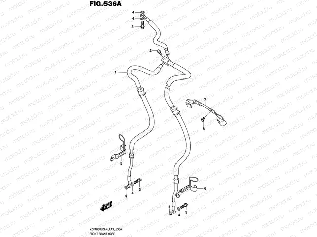 536A - FRONT BRAKE HOSE