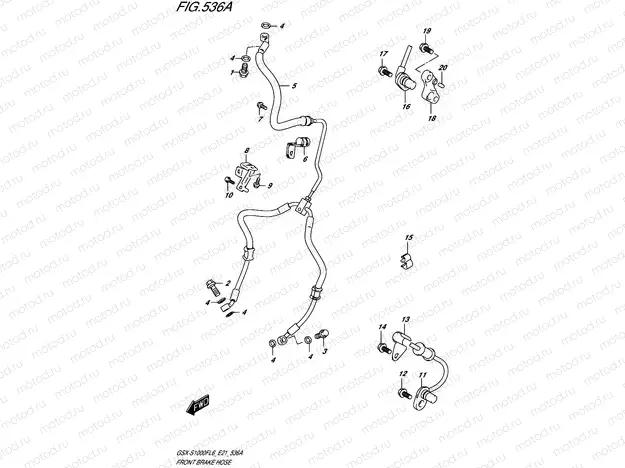536A - FRONT BRAKE HOSE (GSX-S1000FL6 E21)