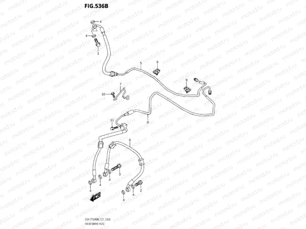 536B - FRONT BRAKE HOSE