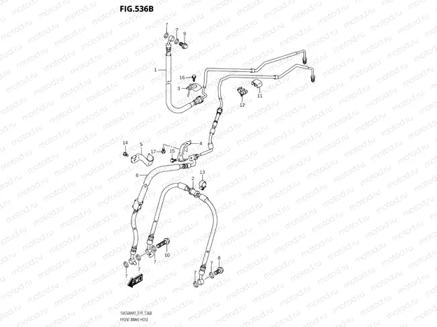 536B - FRONT BRAKE HOSE (SV650A,SV650AU)