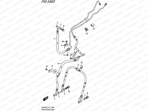 536D - FRONT BRAKE HOSE (SFV650UAL5 E21)