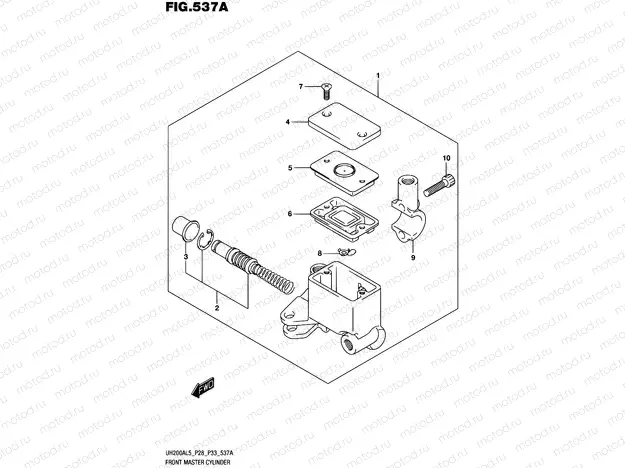 537A - FRONT MASTER CYLINDER