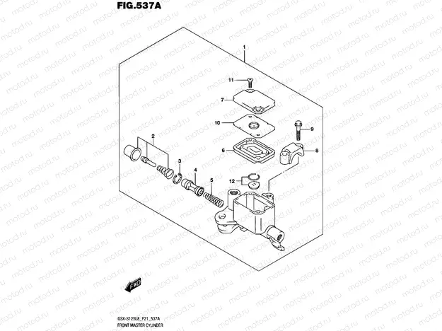 537A - FRONT MASTER CYLINDER