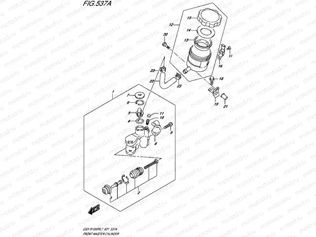 537A - FRONT MASTER CYLINDER