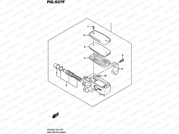 537F - FRONT MASTER CYLINDER (VZR1800BZUFL5 E19)