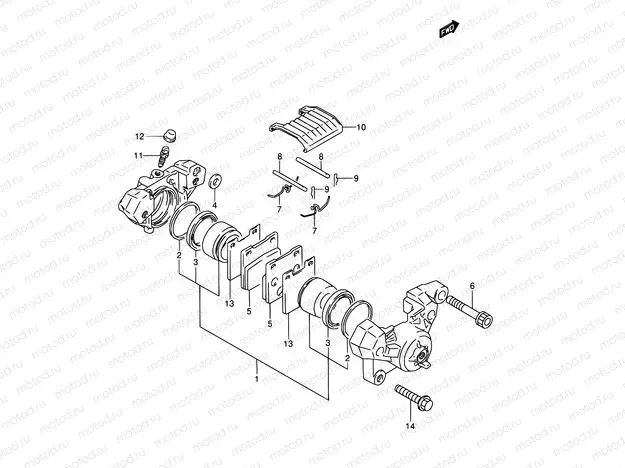 53A - REAR CALIPER (MODEL K/L/M/N)