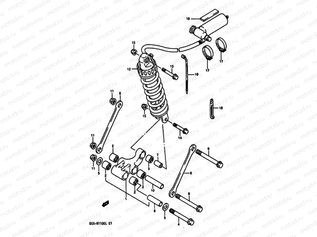 53A - REAR CUSHION LEVER (MODEL L)