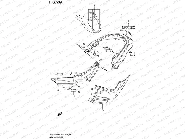 53A - REAR FENDER (VZR1800ZK7/ZK8/ZK9/ZL0)