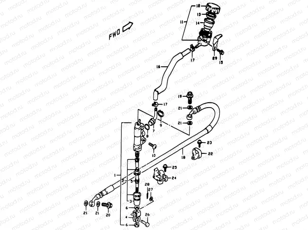 53A - REAR MASTER CYLINDER (E24)