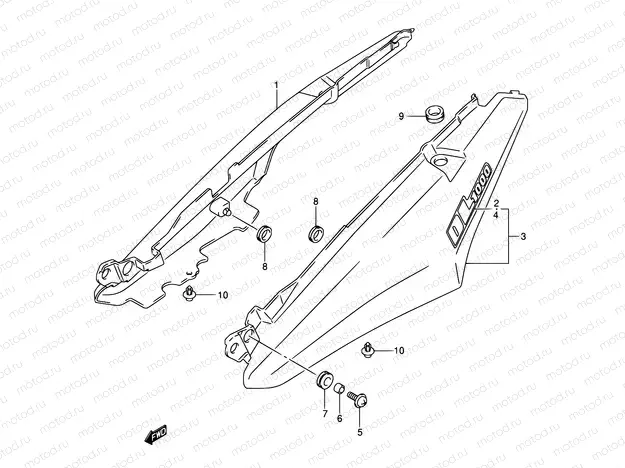 53A - SEAT TAIL COVER (MODEL K3)