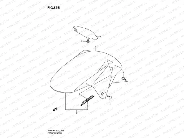 53B - FRONT FENDER (MODEL L0)