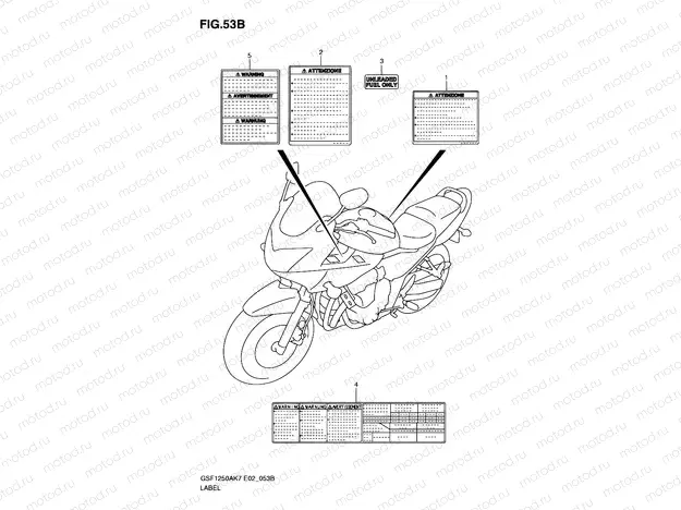 53B - LABEL (MODEL K9)