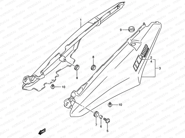 53C - SEAT TAIL COVER (MODEL K5)