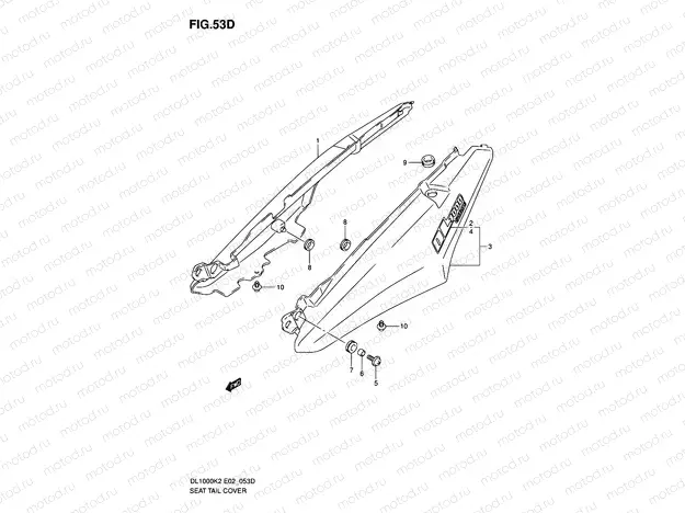 53D - SEAT TAIL COVER (MODEL K6)
