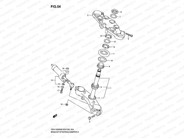 54 - BRACKET - STEERING DAMPER