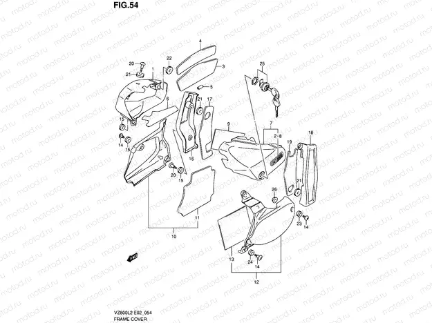 54 - FRAME COVER (VZ800L2 E19)