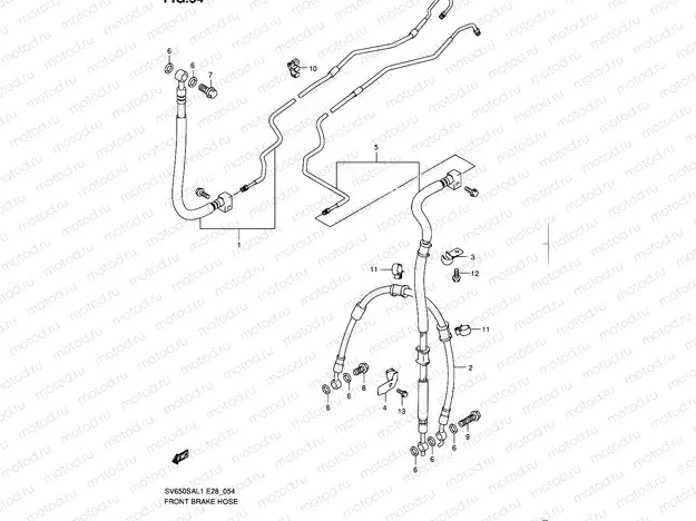 54 - FRONT BRAKE HOSE
