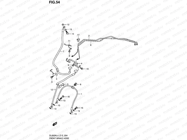 54 - FRONT BRAKE HOSE
