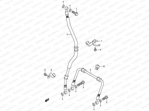 54 - FRONT BRAKE HOSE
