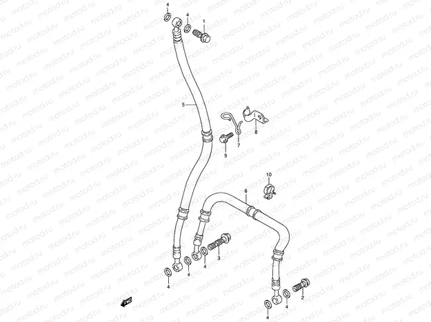 54 - FRONT BRAKE HOSE