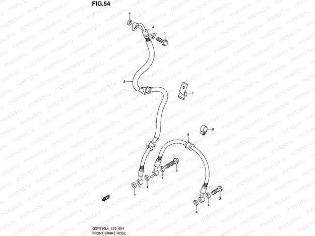 54 - FRONT BRAKE HOSE