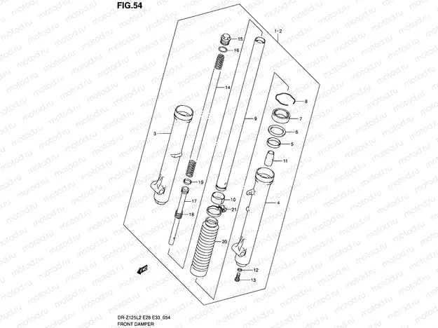 54 - FRONT DAMPER (DR-Z125L2 E28)