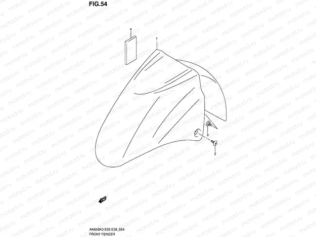 54 - FRONT FENDER (AN650K3/K4/K5)