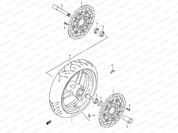 54 - FRONT WHEEL