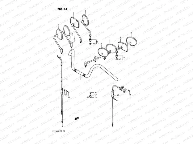 54 - HANDLEBAR - CONTROL CABLE