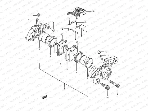 54 - REAR CALIPERS (MODEL J/K/L/M/N)