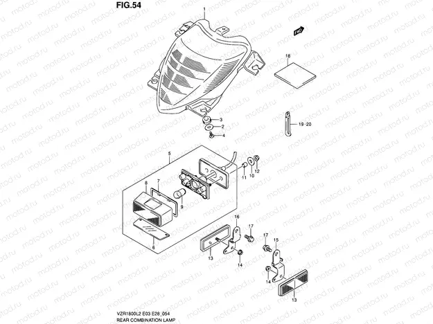 54 - REAR COMBINATION LAMP (VZR1800L2 E03)