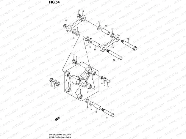 54 - REAR CUSHION LEVER