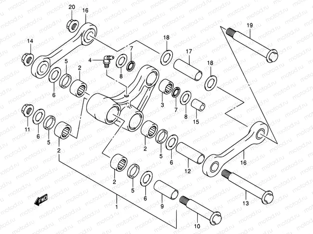 54 - REAR CUSHION LEVER