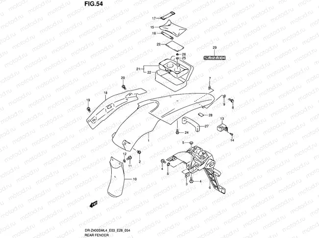 54 - REAR FENDER