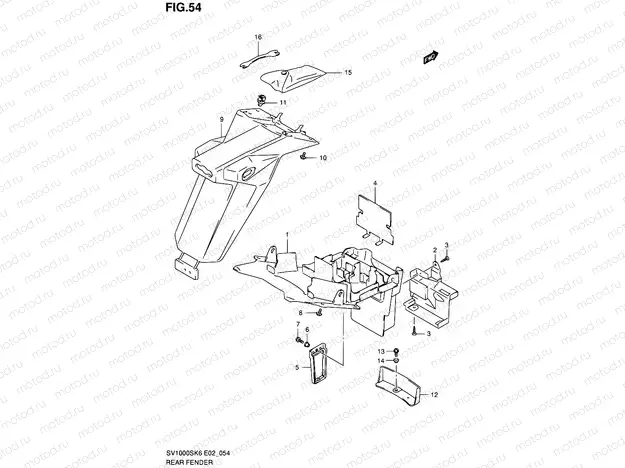 54 - REAR FENDER
