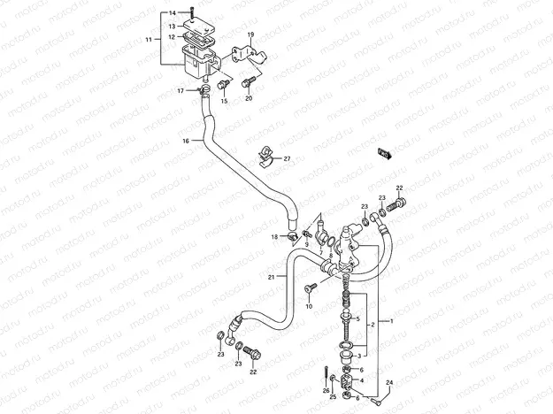 54 - REAR MASTER CYLINDER (MODEL N/P)
