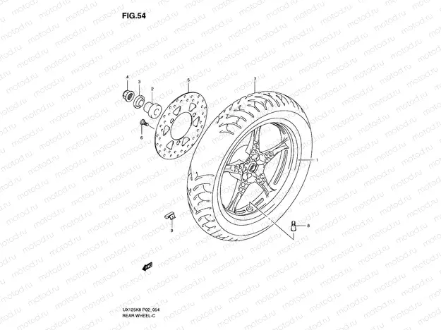 54 - REAR WHEEL