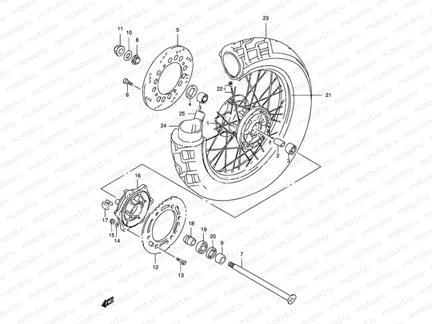 54 - REAR WHEEL