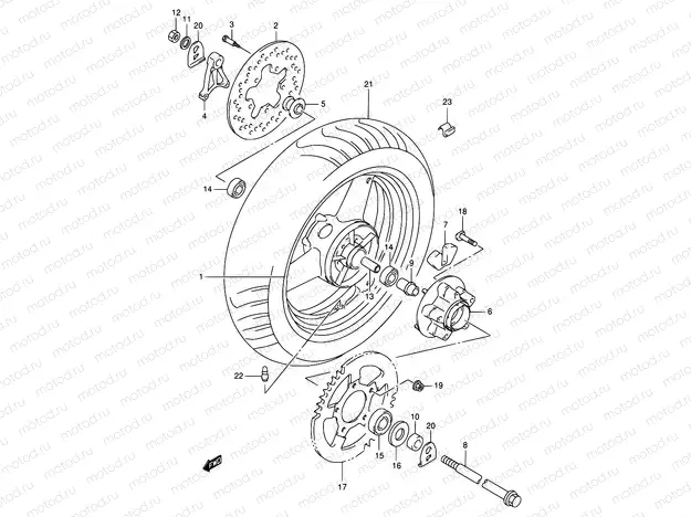 54 - REAR WHEEL