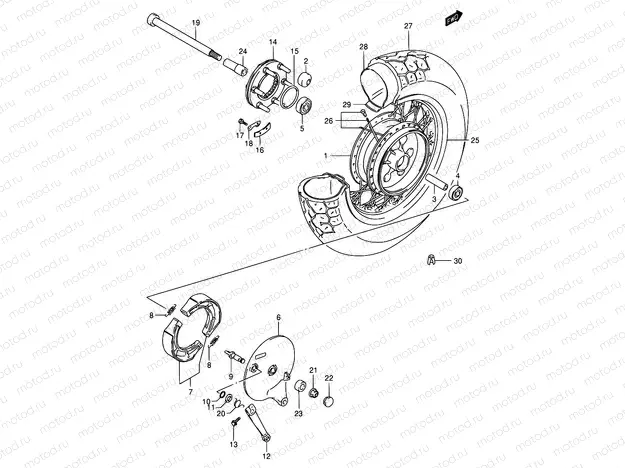 54 - REAR WHEEL
